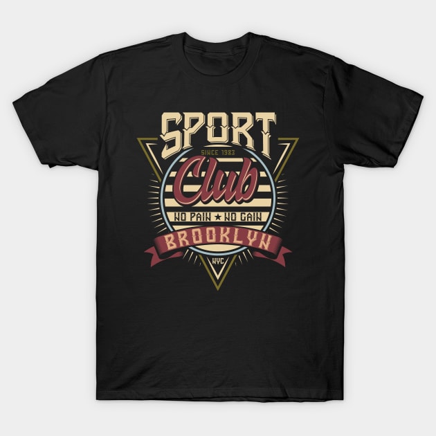 Sports vintage badge club brooklyn T-Shirt by SpaceWiz95